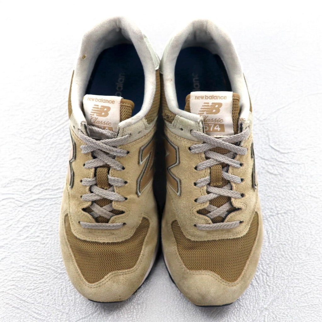 new balance 574 スニーカー 26.5cm ベージュ スエード ML574EBE