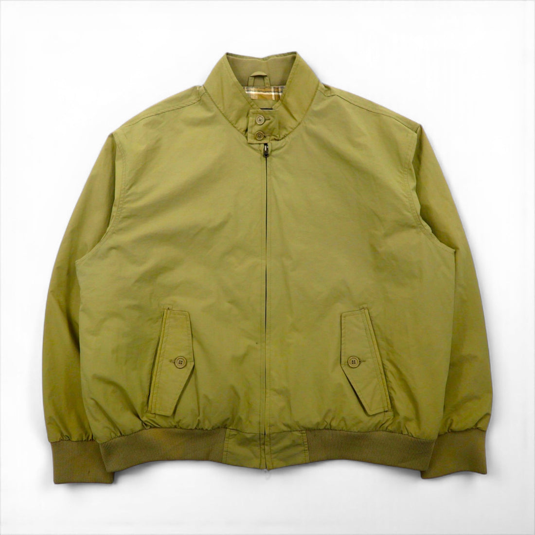 00s Vintage Harrington Jacket スウィングトップ ハリントンジャケット XL ベージュ 裏地 チェック COVINGTON