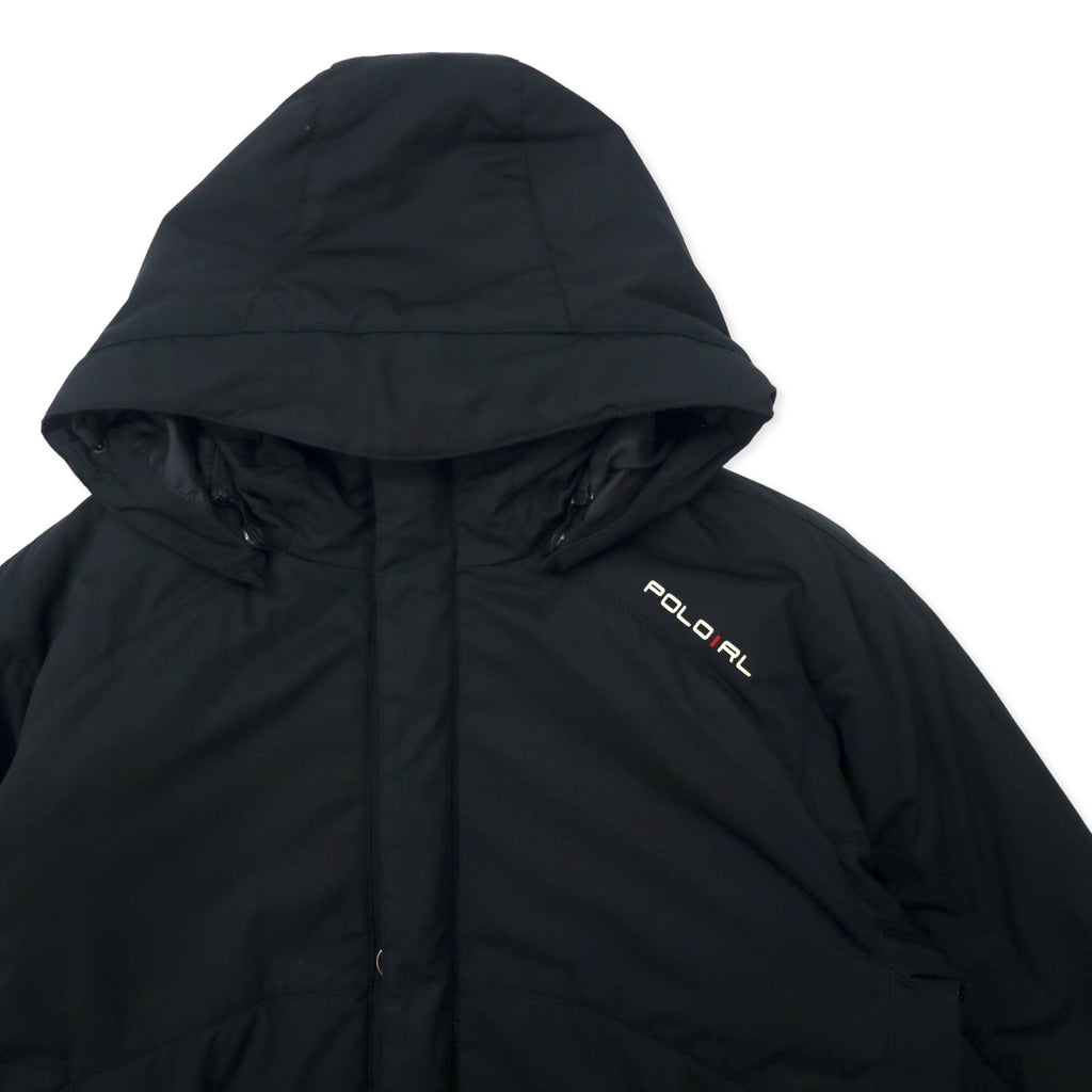 Polo by Ralph Lauren 3WAY Down Jacket, Padded, L, Black, Polyester, Removable Quilted Liner, Removable Parka, TROOPER JACKET