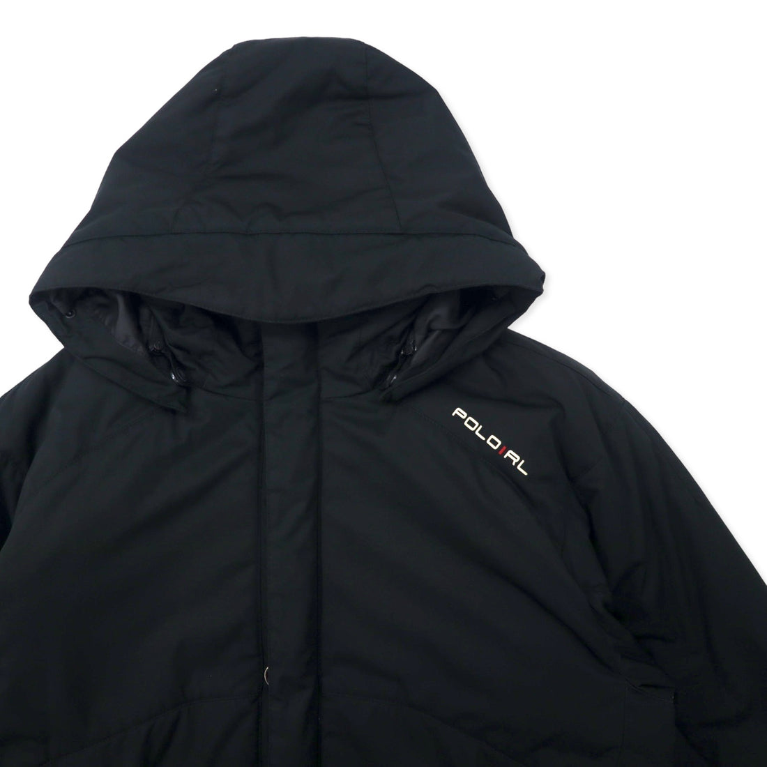 Polo by Ralph Lauren 3WAY Down Jacket, Padded, L, Black, Polyester, Removable Quilted Liner, Removable Parka, TROOPER JACKET