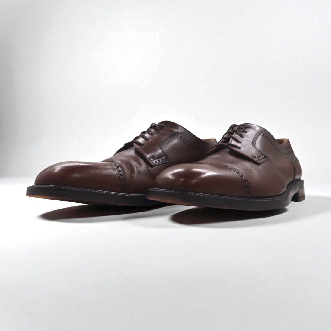 FLORSHEIM Imperial Made in Italy Straight Tip Dress Shoes 27cm Brown Leather 93681