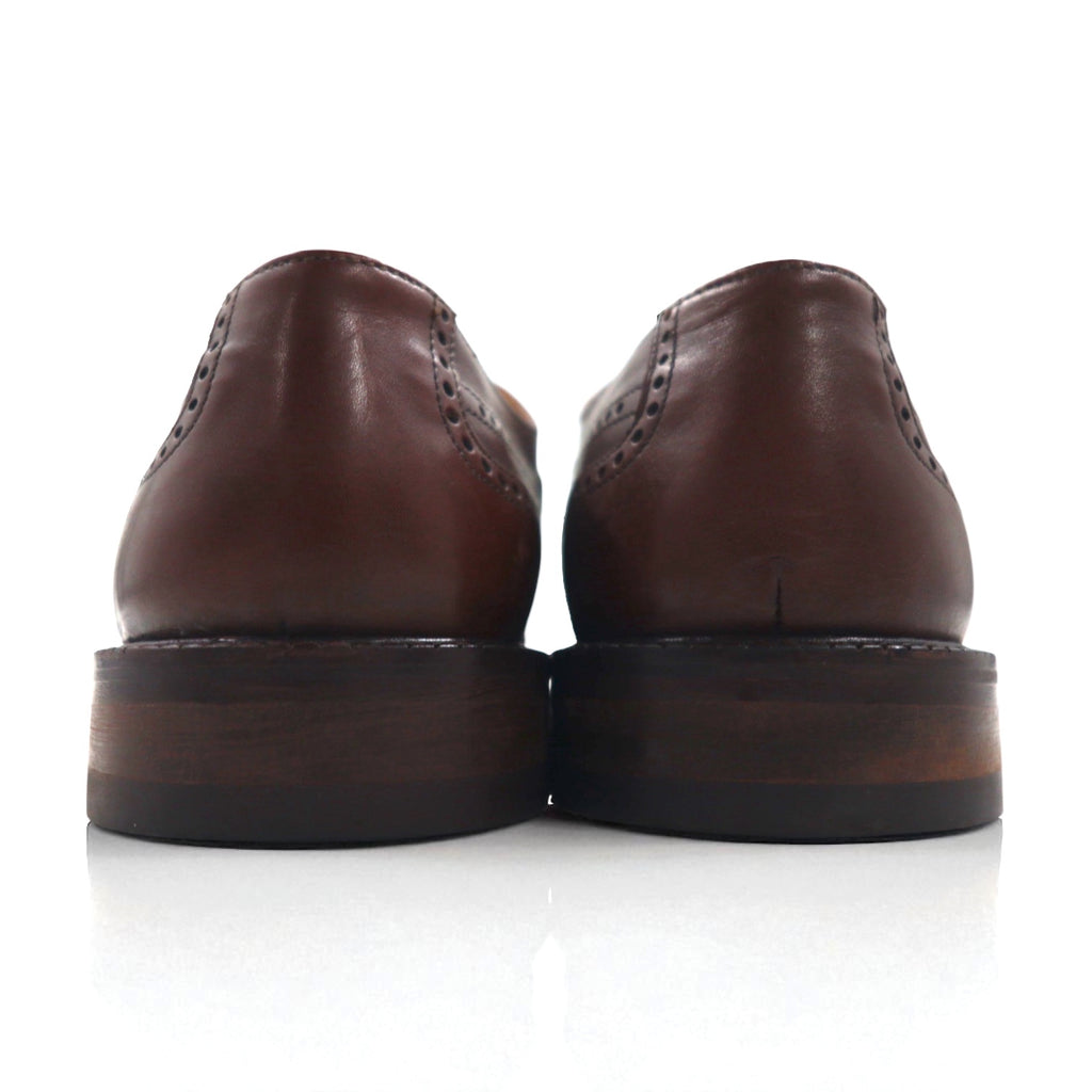 FLORSHEIM Imperial Made in Italy Straight Tip Dress Shoes 27cm Brown Leather 93681