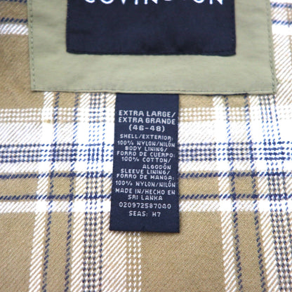 00s Vintage Harrington Jacket, Swing Top, XL, Beige, Check Lining, COVINGTON