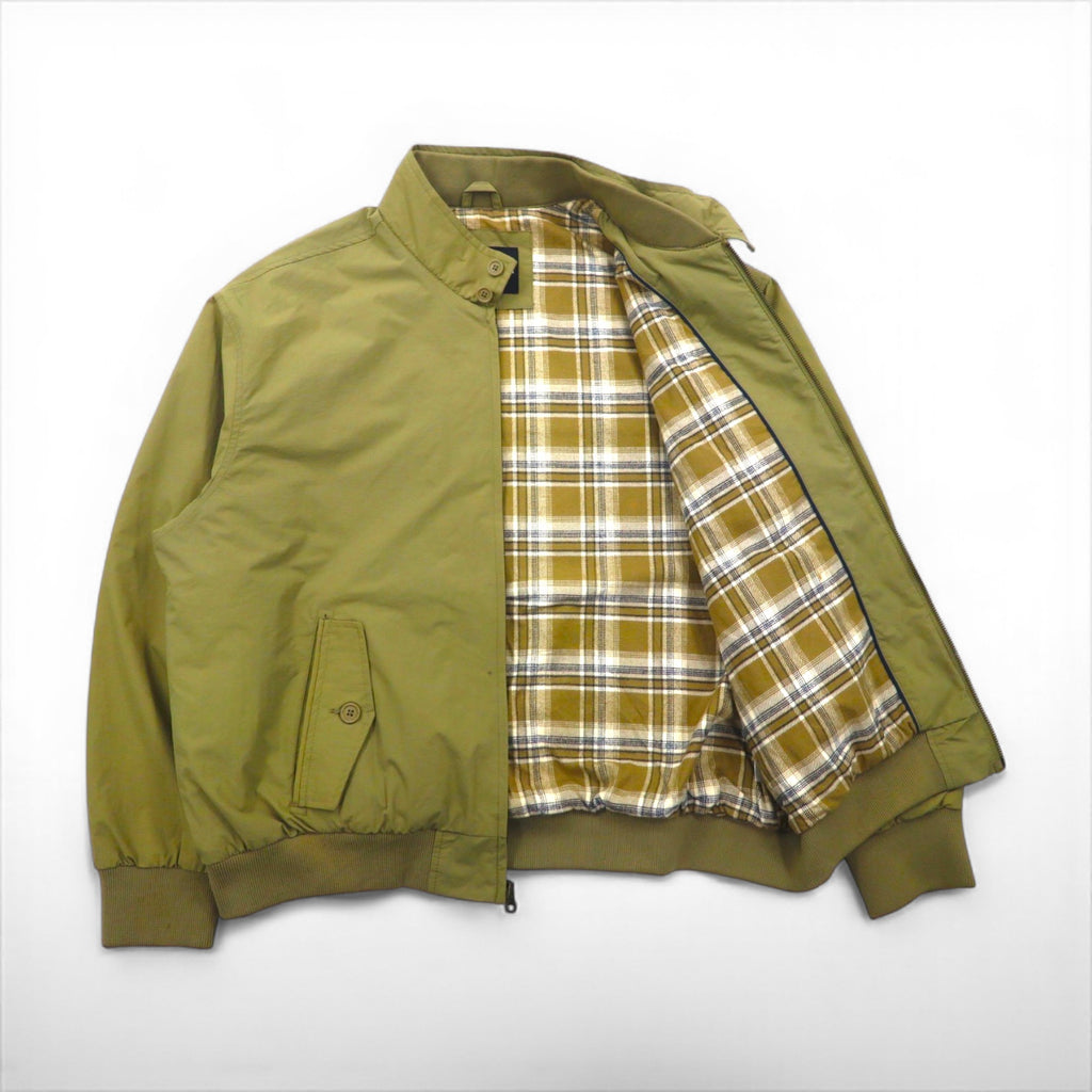 00s Vintage Harrington Jacket, Swing Top, XL, Beige, Check Lining, COVINGTON