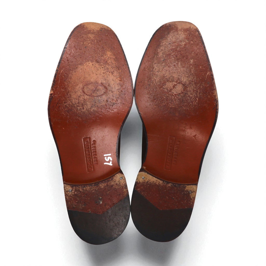 FLORSHEIM Imperial Made in Italy Straight Tip Dress Shoes 27cm Brown Leather 93681