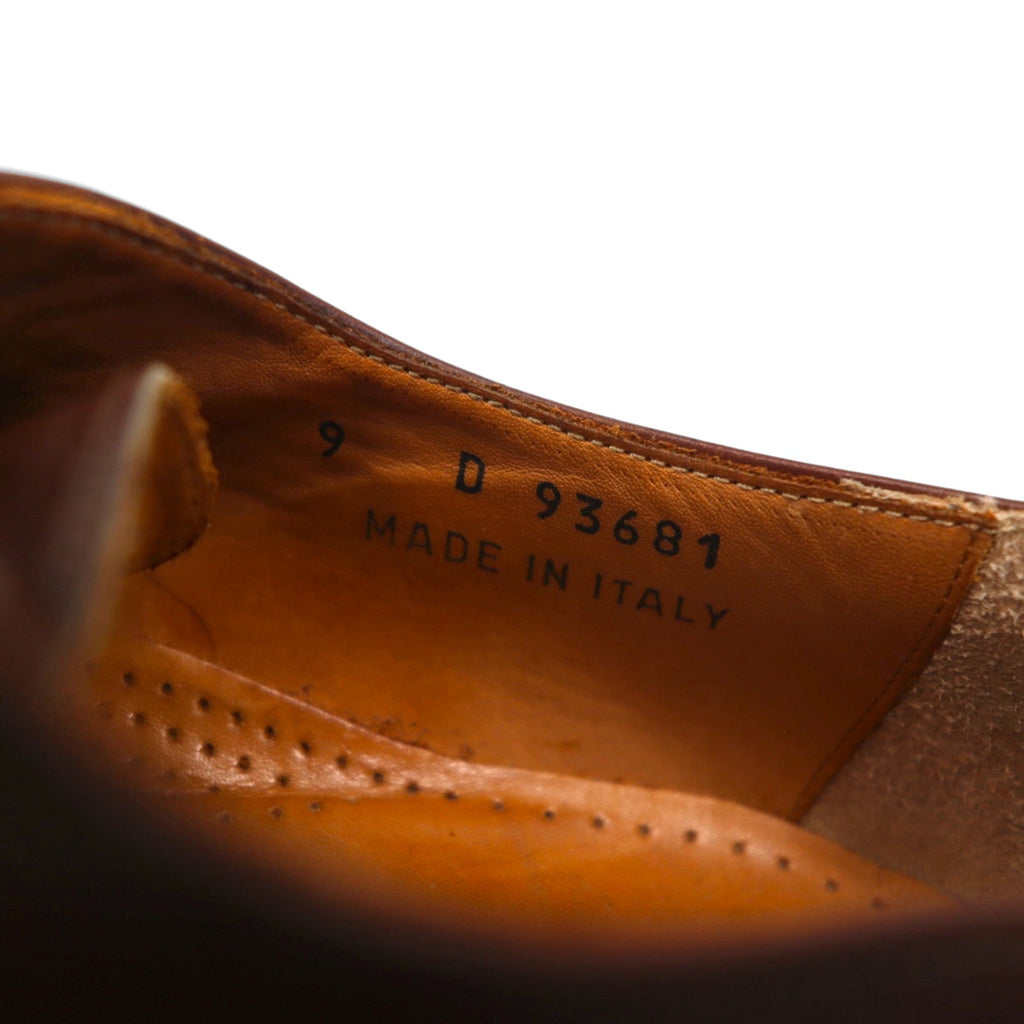 FLORSHEIM Imperial Made in Italy Straight Tip Dress Shoes 27cm Brown Leather 93681