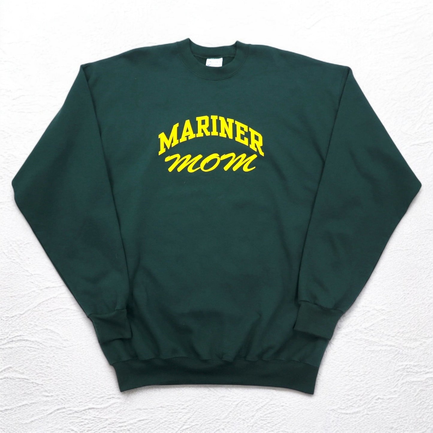 PORT & COMPANY カレッジプリント スウェット XL グリーン 裏起毛 アーチロゴ MARINER ホンジュラス製