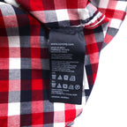 TOMMY HILFIGER Big Size Button-Down Shirt L Tricolor Red Check Cotton