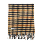 日本然リトテ-古着オンライン-DAKS オールド カシミヤ混 マフラー ベージュ チェック ウール OMU KAWABE-DAKS Vintage Cashmere Blend Scarf Beige Checked Wool OMU KAWABE