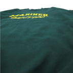 PORT &amp; COMPANY College Print Sweatshirt XL Green Fleece Lined Arch Logo MARINER Made in Honduras