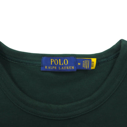 POLO RALPH LAUREN クルーネック スウェット M グリーン カラーブロック スモールポニー刺繍