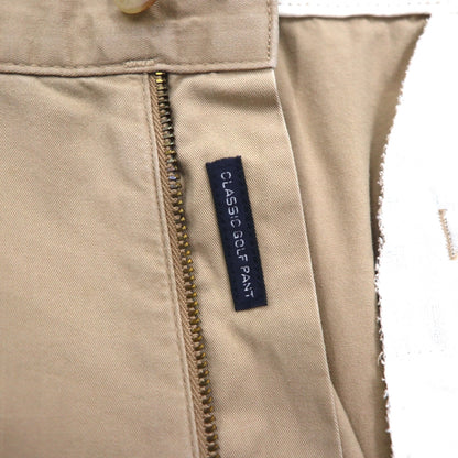 POLO GOLF RALPH LAUREN 90年代 2タック ワイド チノパンツ L ベージュ コットン