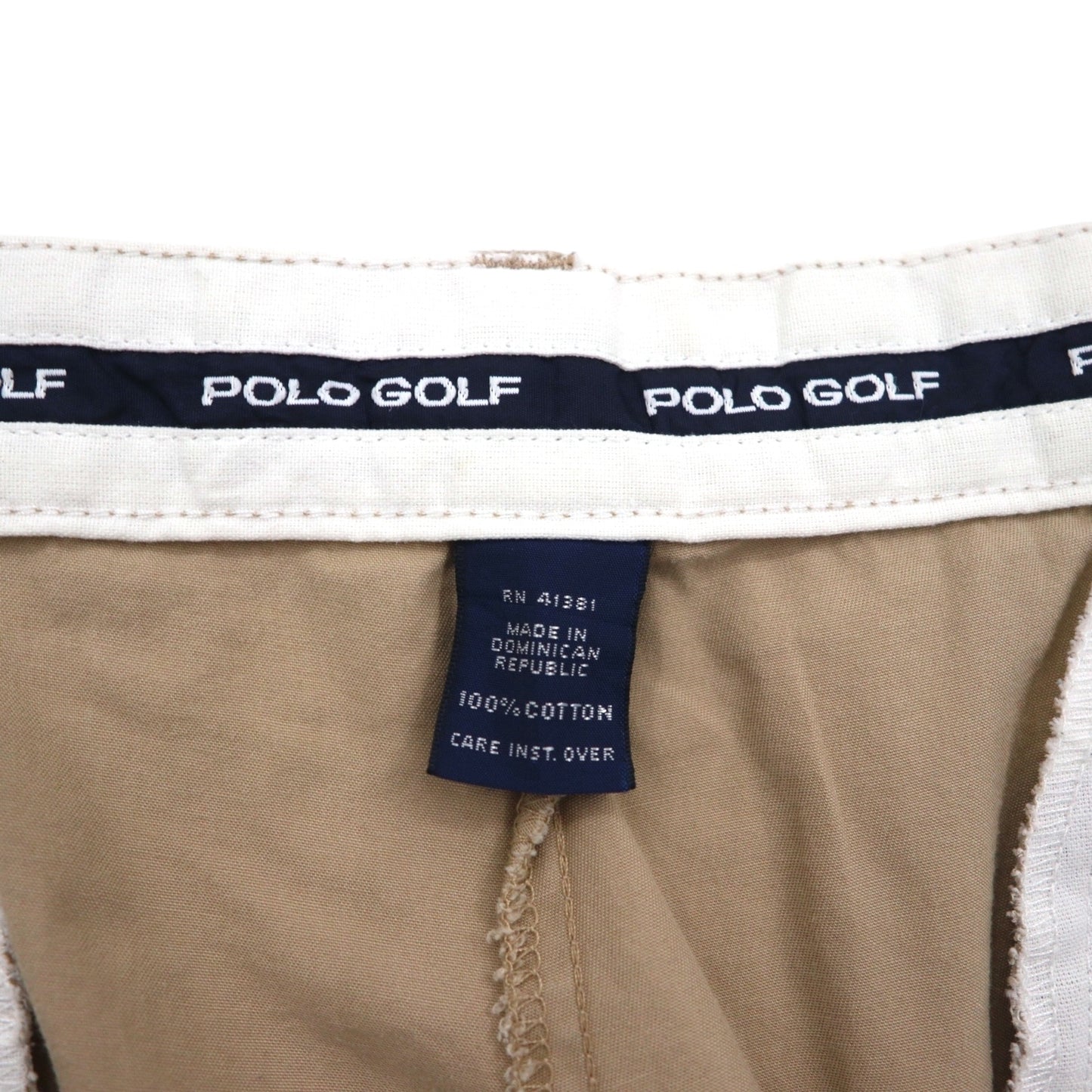 POLO GOLF RALPH LAUREN 90年代 2タック ワイド チノパンツ L ベージュ コットン