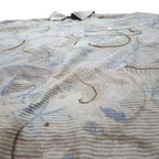 Sean John 00年代 総柄 ビッグサイズ 半袖シャツ 2XL ベージュ コットン チェック 胸ポケット