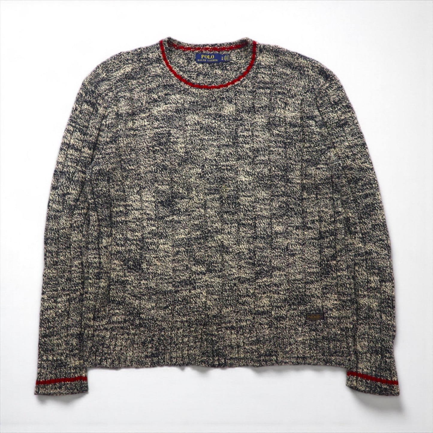 Polo Ralph Lauren ローゲージ ニット クルーネック セーター L ミックス グレー コットン