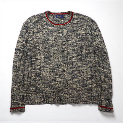 Polo Ralph Lauren ローゲージ ニット クルーネック セーター L ミックス グレー コットン
