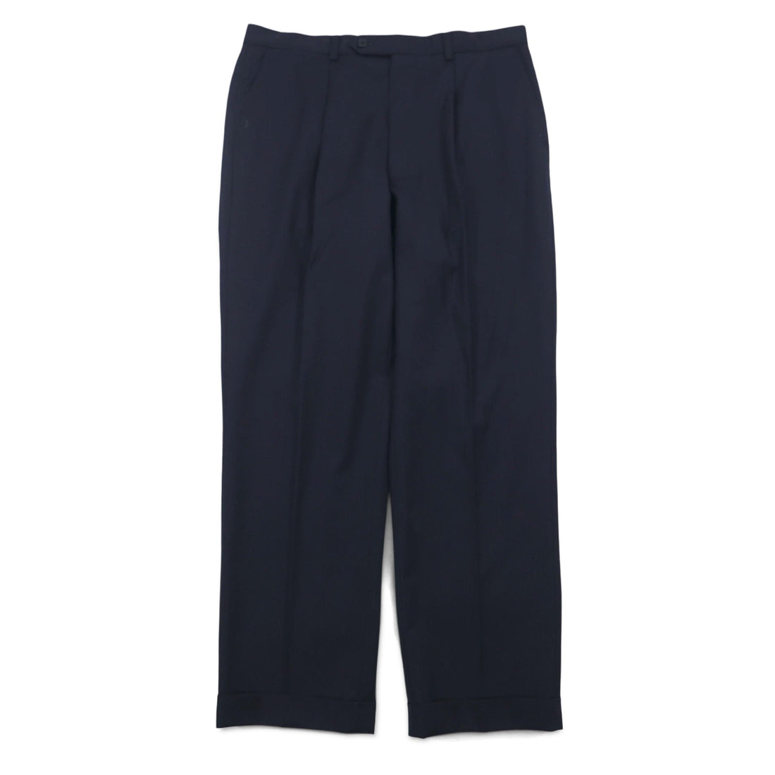 LANVIN en Bleu 3B Suit Set Up L Navy Striped Wool Made in Japan