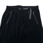 POST O'ALLS EZ TOP Velour Easy Pants, Size L, Black, 3602-V3, Made in Japan