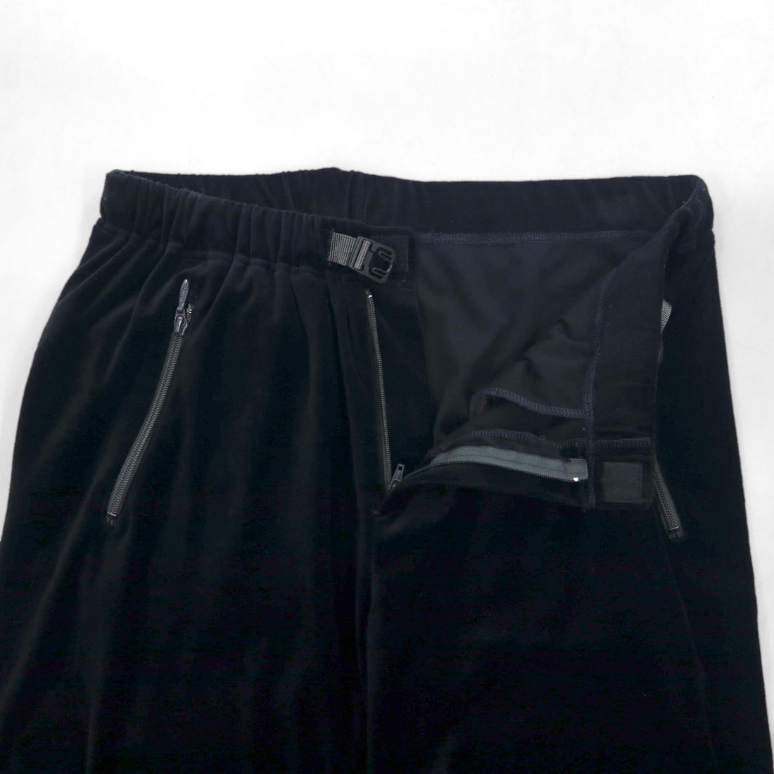 POST O'ALLS EZ TOP Velour Easy Pants, Size L, Black, 3602-V3, Made in Japan