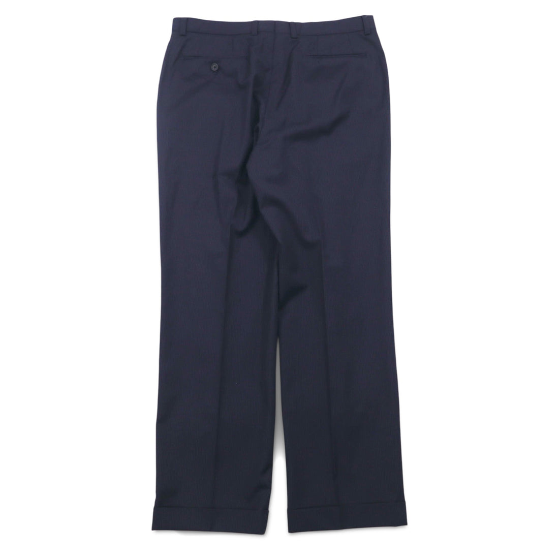 LANVIN en Bleu 3B Suit Set Up L Navy Striped Wool Made in Japan