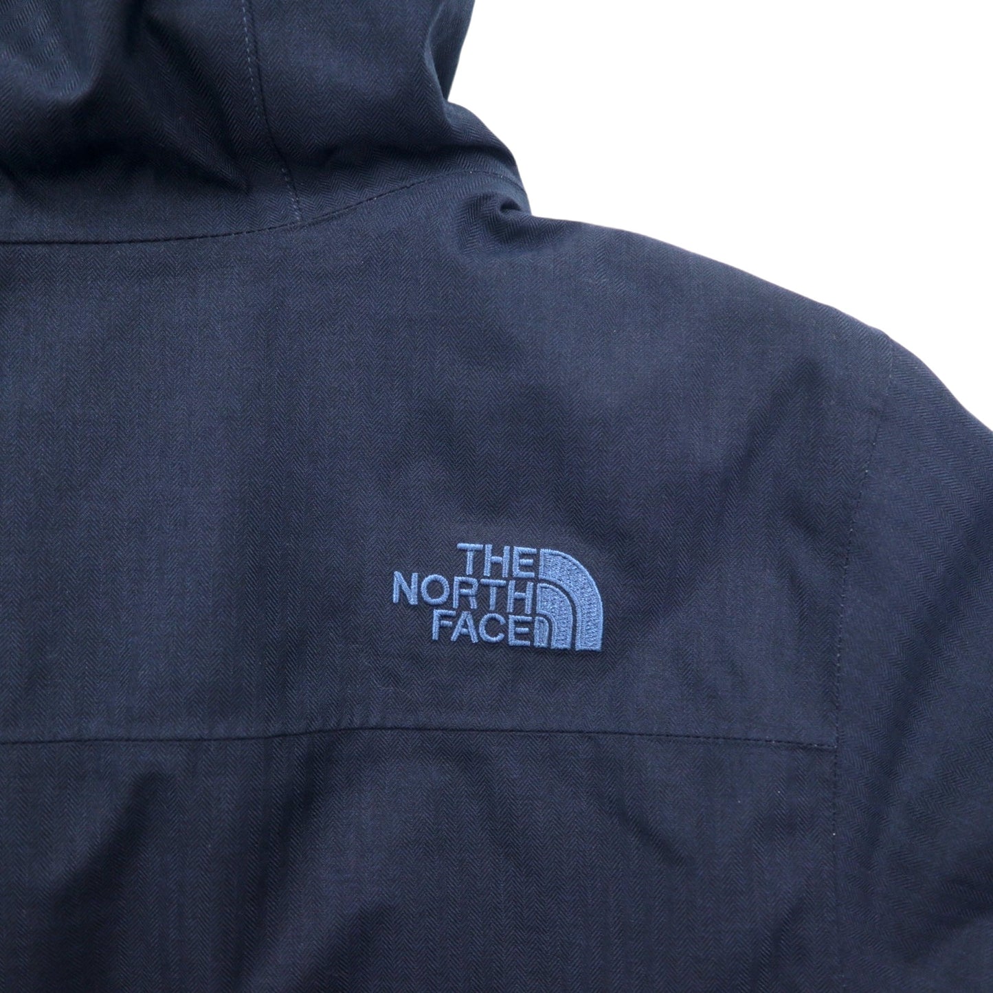 THE NORTH FACE 中綿 マウンテンパーカー S ネイビー ポリエステル フリースライナー ロゴ刺繍 NT51803Z