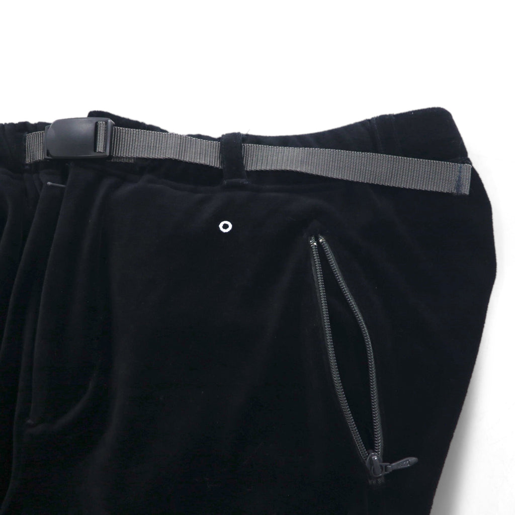 POST O'ALLS EZ TOP Velour Easy Pants, Size L, Black, 3602-V3, Made in Japan