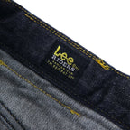 Lee RIDERS Bootcut Rigid Denim Pants S Indigo Blue Zipper Fly Leather Patch