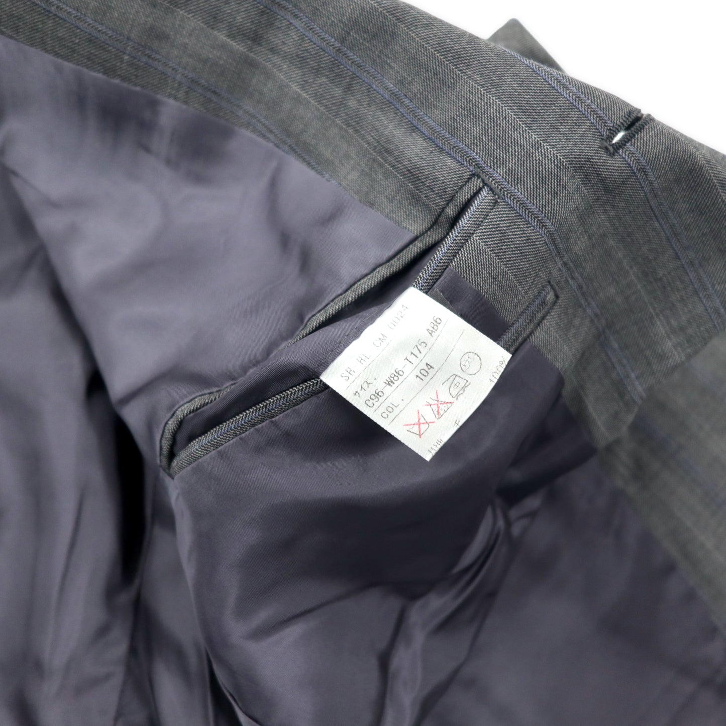 Polo by Ralph Lauren スーツ セットアップ T175 AB6 グレー ストライプ ウール 日本製