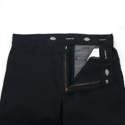 Dickies ルーズフィット LOOSE FIT ダブルニー ワークパンツ チノパンツ L ブラック 85283FBK メキシコ製