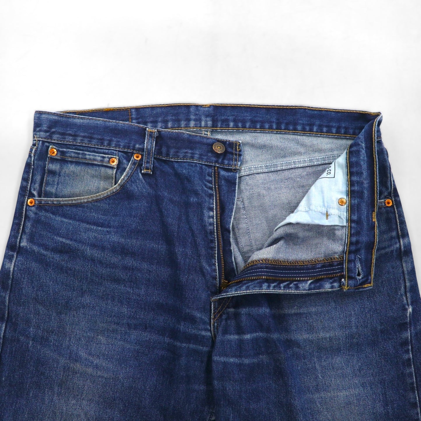 Levi's 00s Made in England 521 Euro Model Denim Jeans, Size L, Indigo, 00521 0202
