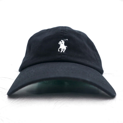 POLO RALPH LAUREN 6パネルキャップ 59cm ブラック コットン スモールポニー刺繍