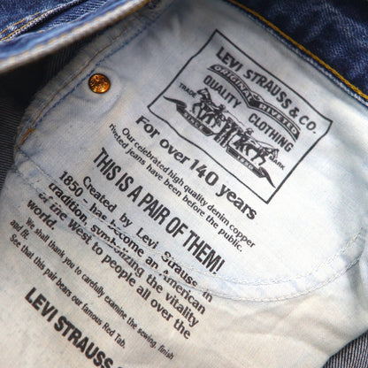 Levi's 00s Made in England 521 Euro Model Denim Jeans, Size L, Indigo, 00521 0202