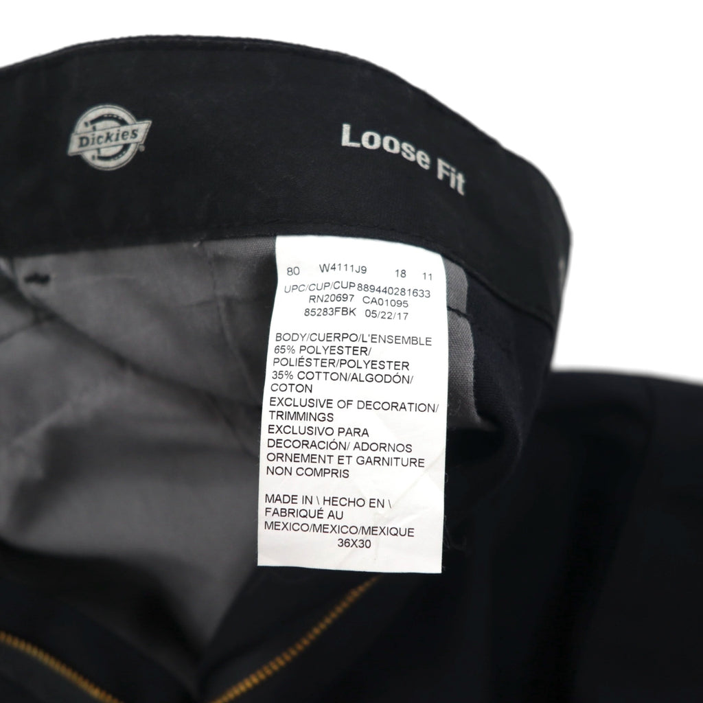 Dickies ルーズフィット LOOSE FIT ダブルニー ワークパンツ チノパンツ L ブラック 85283FBK メキシコ製