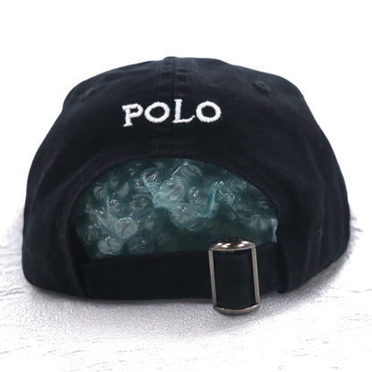POLO RALPH LAUREN 6パネルキャップ 59cm ブラック コットン スモールポニー刺繍