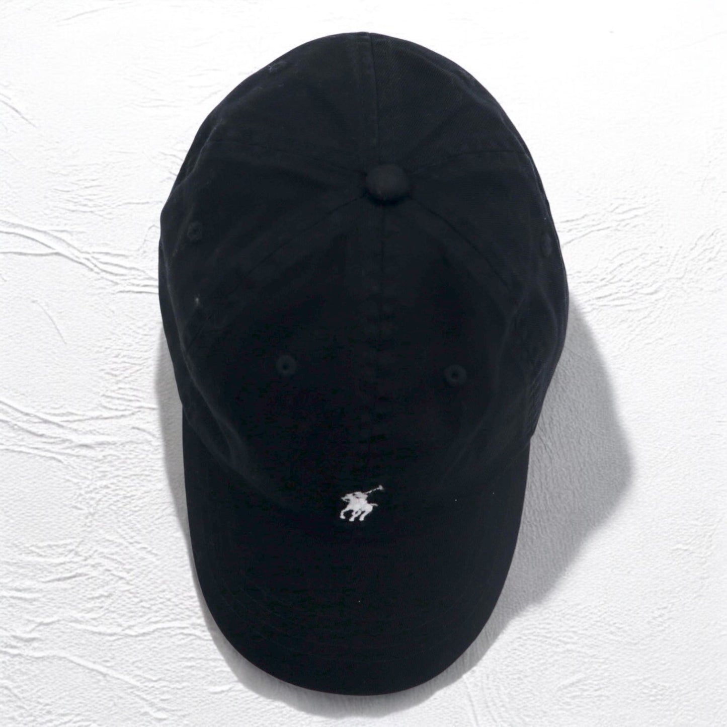POLO RALPH LAUREN 6パネルキャップ 59cm ブラック コットン スモールポニー刺繍
