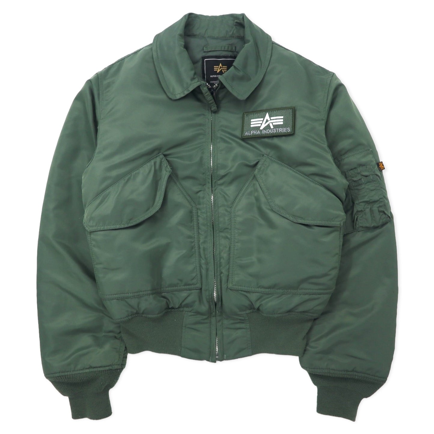 ALPHA INDUSTRIES INC. Flight Jacket M Khaki Nylon CWU-45 Military  8405-00-1001-1517 – 日本然リトテ