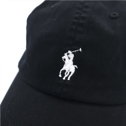 POLO RALPH LAUREN 6パネルキャップ 59cm ブラック コットン スモールポニー刺繍