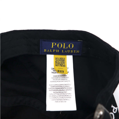 POLO RALPH LAUREN 6パネルキャップ 59cm ブラック コットン スモールポニー刺繍