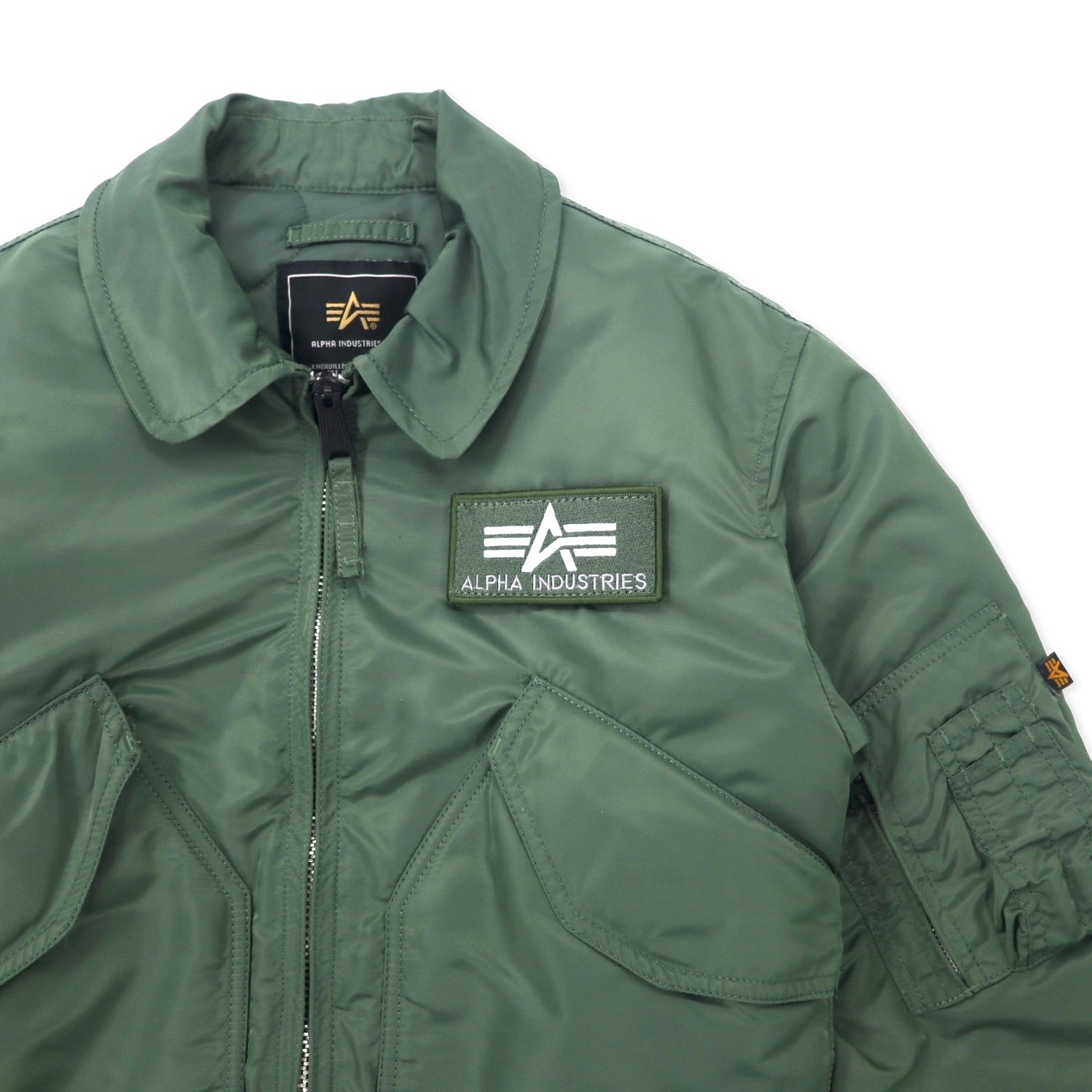 ALPHA INDUSTRIES INC. Flight Jacket M Khaki Nylon CWU-45 Military  8405-00-1001-1517 – 日本然リトテ