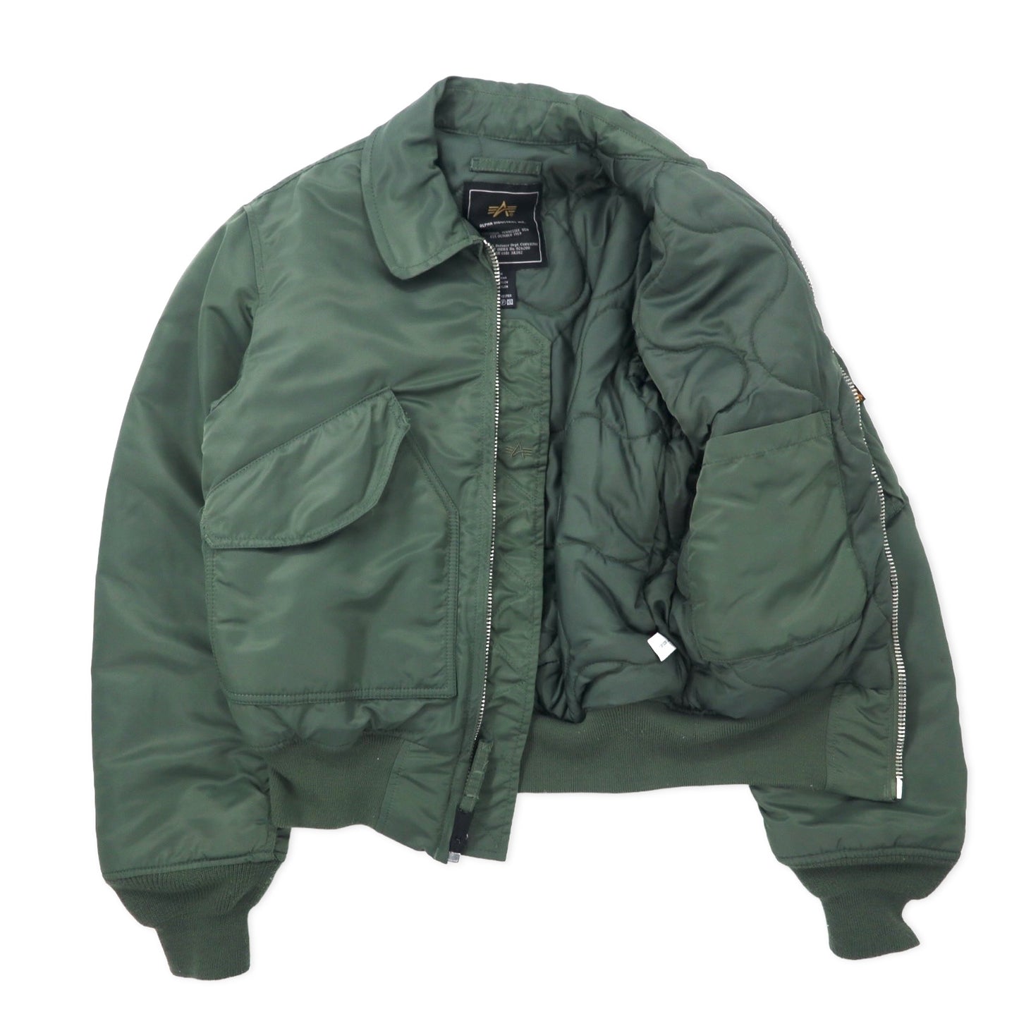 ALPHA INDUSTRIES INC. Flight Jacket M Khaki Nylon CWU-45 Military  8405-00-1001-1517 – 日本然リトテ