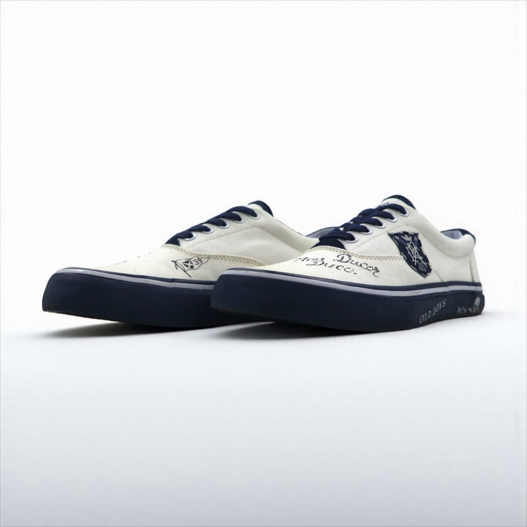 Ralph Lauren ローカットスニーカー 25.5cm キャンバス THORTON Ⅲ-NE スカル ワッペン 01087 J18