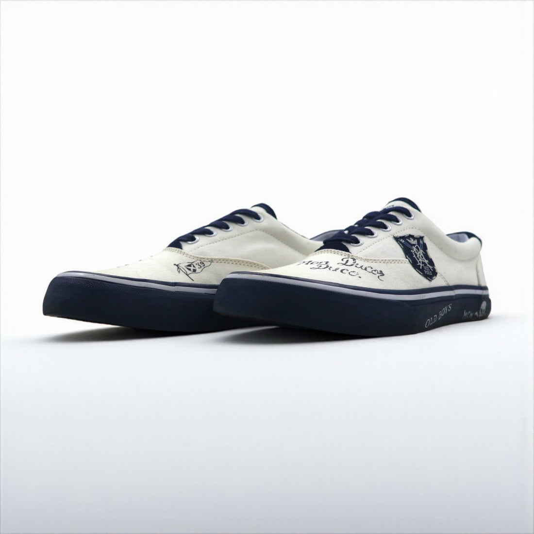 Ralph Lauren ローカットスニーカー 25.5cm キャンバス THORTON Ⅲ-NE スカル ワッペン 01087 J18