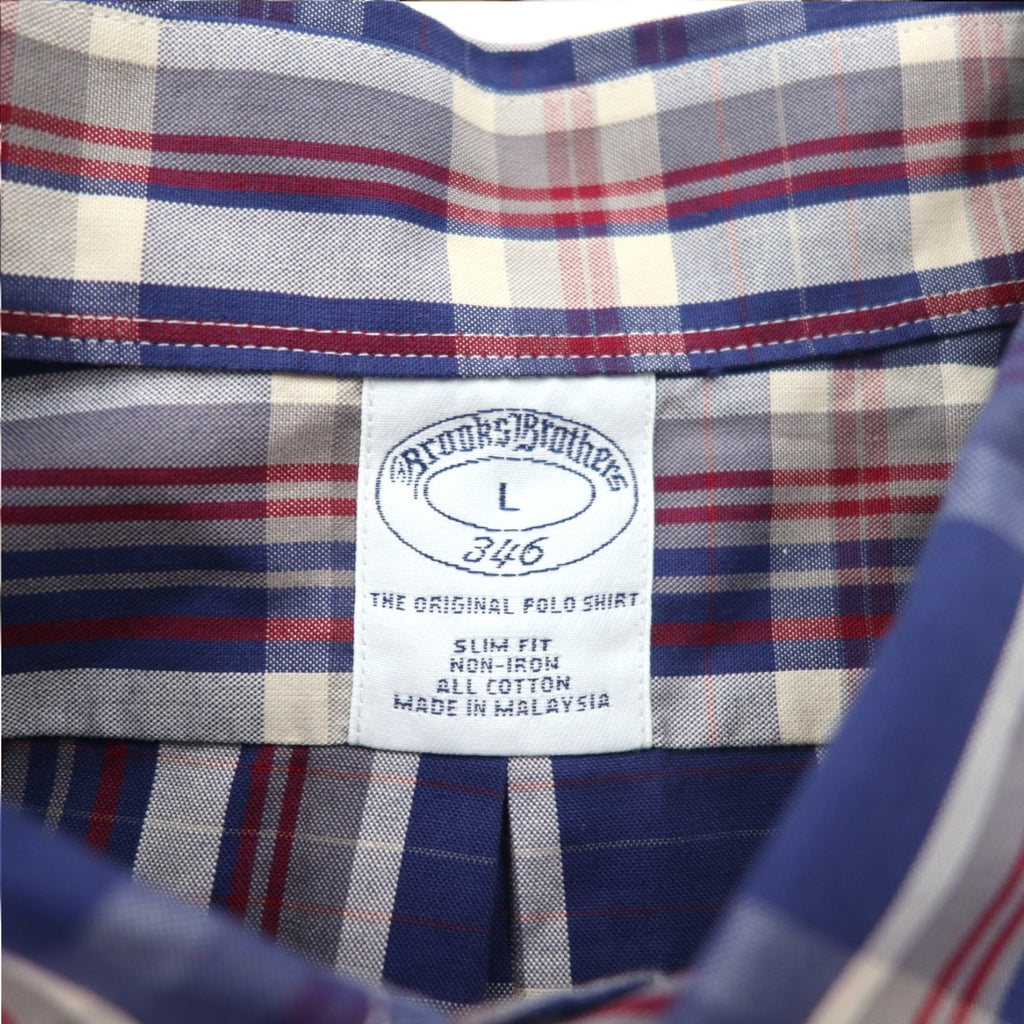 Brooks Brothers 346 Button Down Shirt L Multicolor Chest Pocket THE ORIGINAL POLO SHIRT