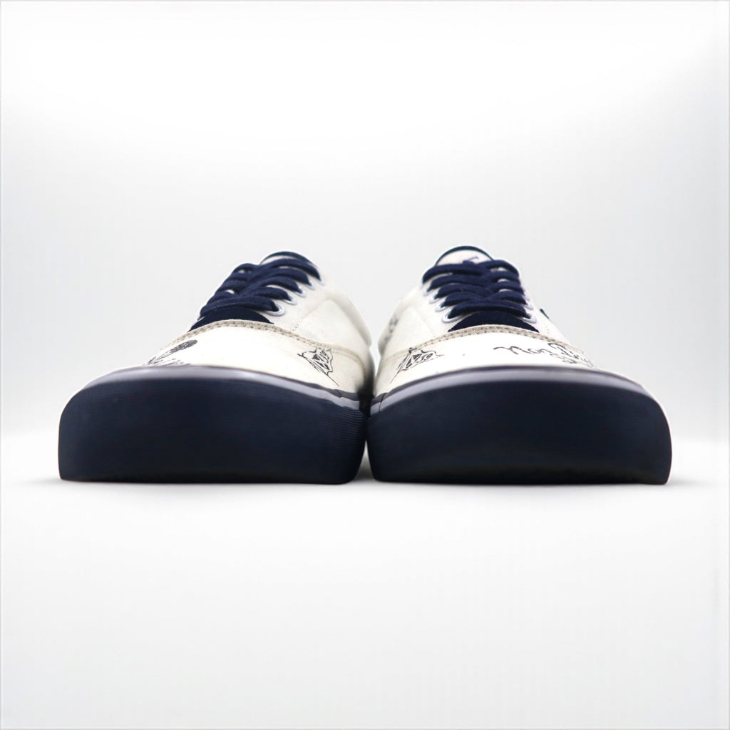 Ralph Lauren ローカットスニーカー 25.5cm キャンバス THORTON Ⅲ-NE スカル ワッペン 01087 J18