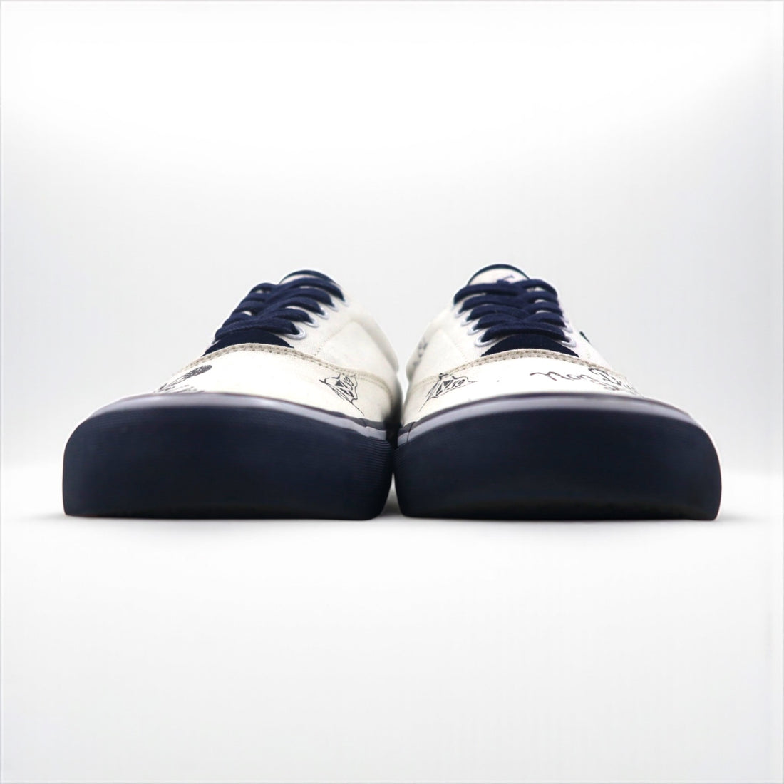 Ralph Lauren ローカットスニーカー 25.5cm キャンバス THORTON Ⅲ-NE スカル ワッペン 01087 J18