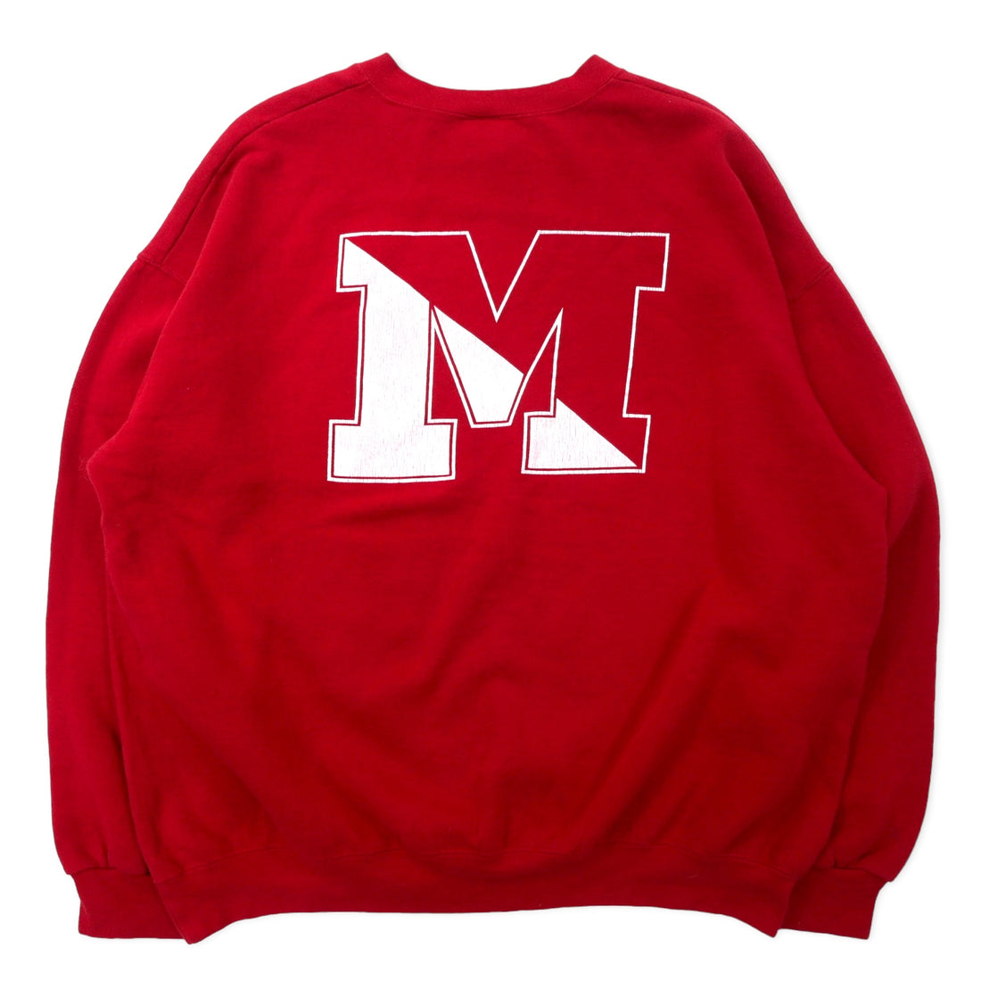 日本然リトテ-古着オンライン-Lee カレッジ プリント スウェット XL レッド コットン heavyweight バックプリント EWS ホンジュラス製-LEE College Print Sweatshirt XL Red Cotton HEAVYWEIGHT Back Print EWS Honduras MADE