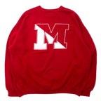 日本然リトテ-古着オンライン-Lee カレッジ プリント スウェット XL レッド コットン heavyweight バックプリント EWS ホンジュラス製-LEE College Print Sweatshirt XL Red Cotton HEAVYWEIGHT Back Print EWS Honduras MADE