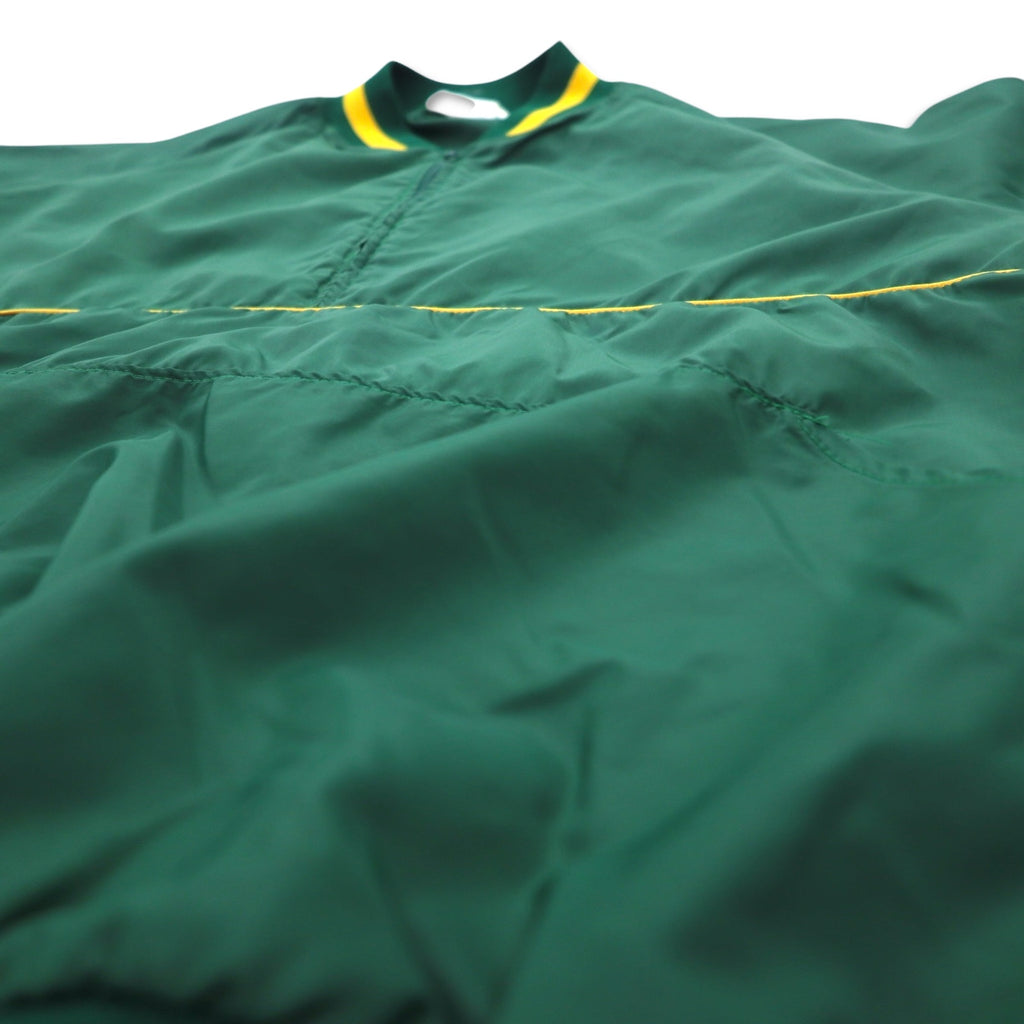 Made in USA 90s DOHERTY DUNNE Ribline Half Zip Nylon Jacket, Piste, L, Green