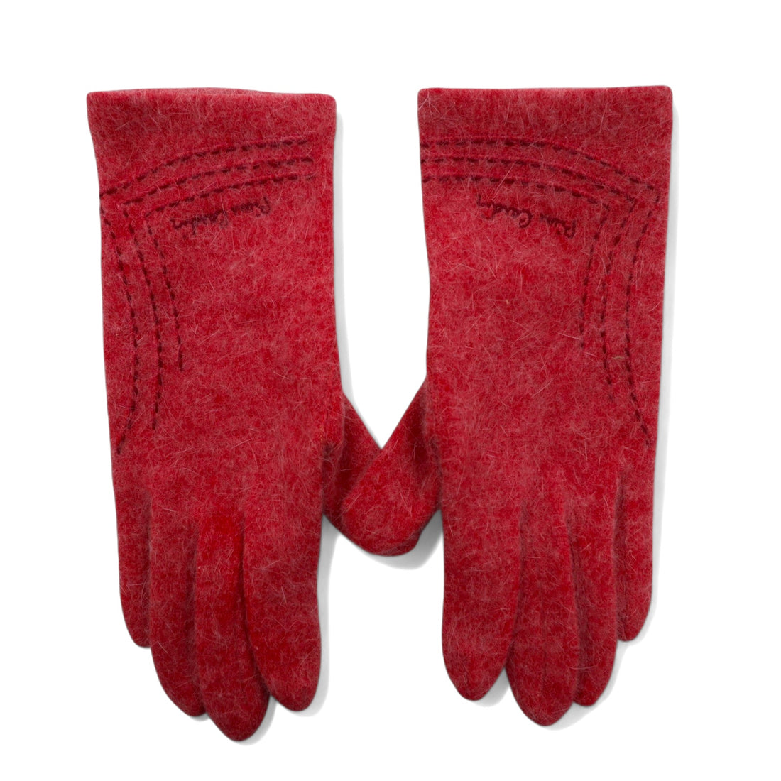 日本然リトテ-古着オンライン-Pierre Cardin シャギーニット グローブ 手袋 ピンク ウール ステッチ ロゴ刺繍 レディース-Pierre Cardin Shaggy Knit Gloves Pink Wool Stitch Logo Embroidery Women's