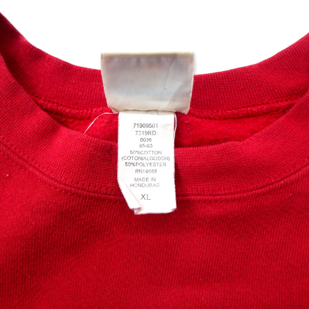 Lee College Print Sweatshirt XL Red Cotton Heavyweight Back Print EWS Made in Honduras